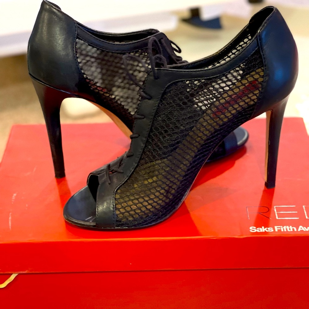 Off Saks Mesh Heels